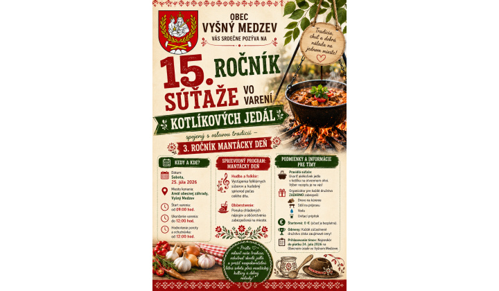 15. ročník súťaže vo varení kotlíkových jedál