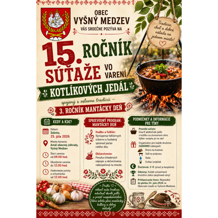 15. ročník súťaže vo varení kotlíkových jedál