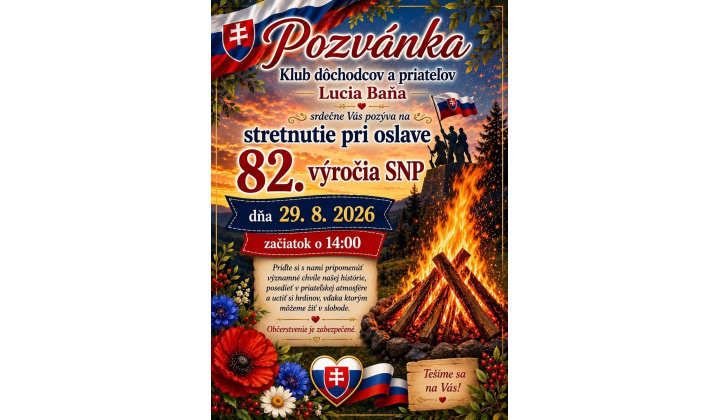 Pozvánka na 82. výročie SNP 