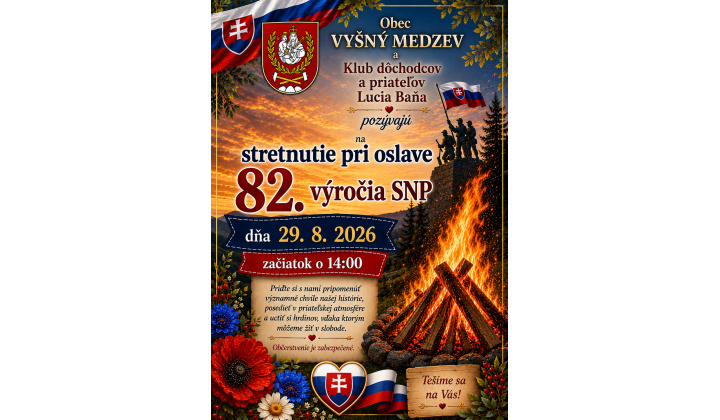Pozvánka na 82. výročie SNP 