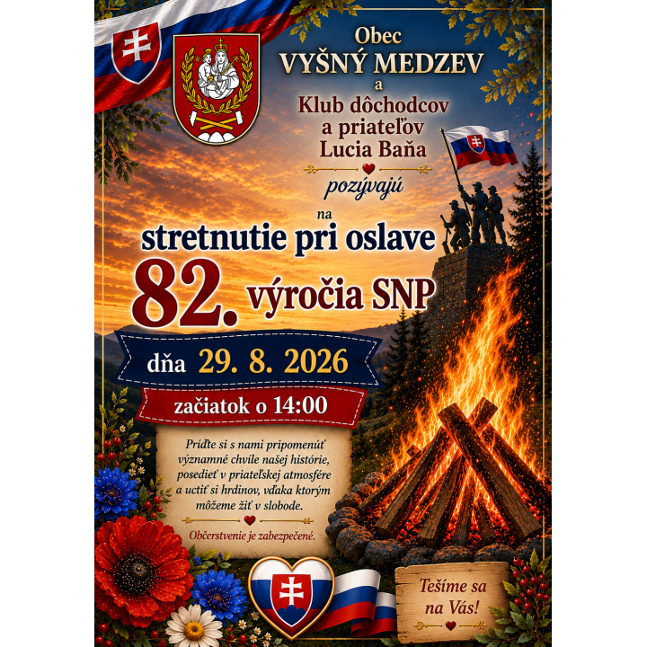 Pozvánka na 82. výročie SNP 
